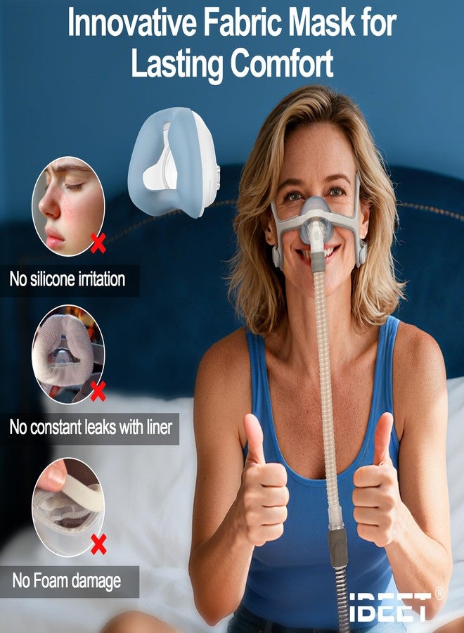 آيبيت وسادة قماشية لقناع الأنف Airfit N20 و Airtouch N20 - بغطاء قماشي ناعم يسمح بمرور الهواء لتوفير ملاءمة مريحة وإحكام غلق آمن - وسادة قناع الأنف IBEET لقناع الأنف N20 متوسط الحجم - Image 2